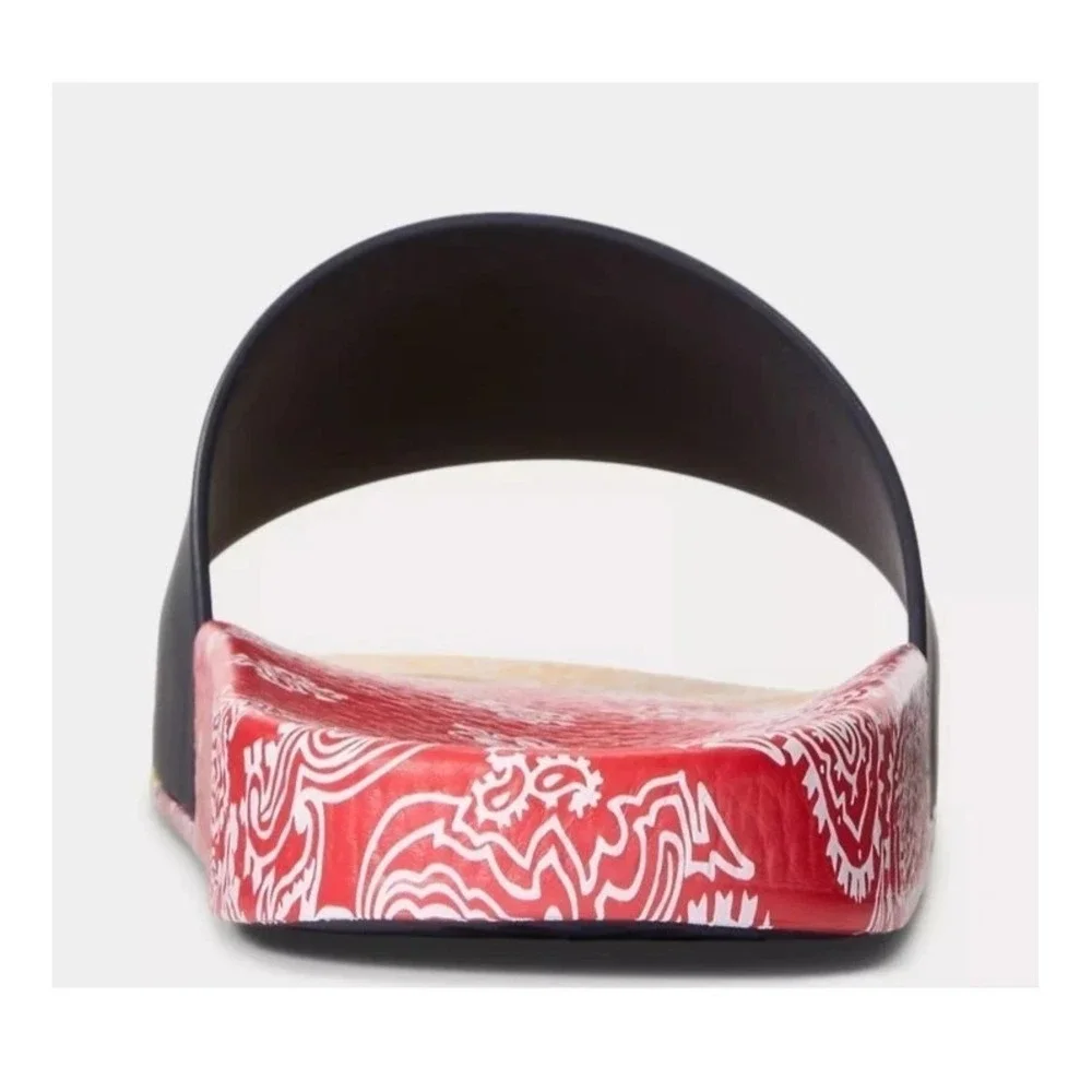 Polo Ralph Lauren Paisley Bandana Color-Block‎ Big Pony Slide Men's Size 12 NWT
